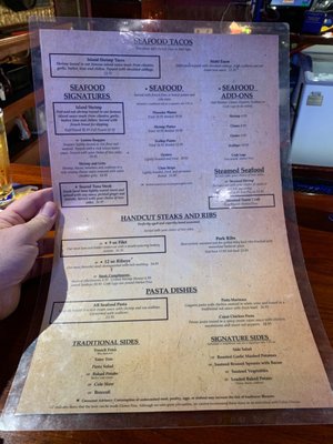 Menu photo 7 On The Rocks Atlantic Beach, NC