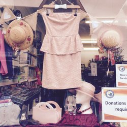 George Thomas Hospice Shop - Pink Spring Window April 2017