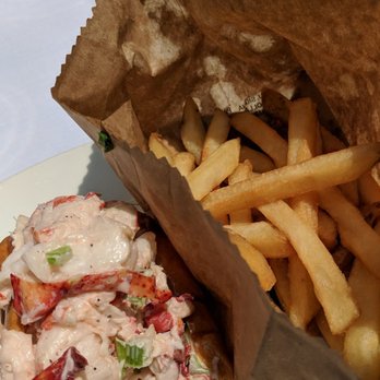 Atlantic Fish - Maine Lobster Roll and fries - Seafood Near Me - Boston, Massachusetts Atlantic Fish - Maine Lobster Roll and fries - Seafood Near Me - Boston, Massachusetts