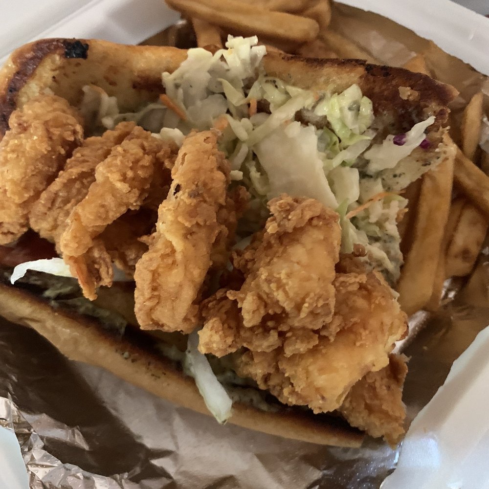 Fish Cage - This Shrimp Po' Boy was to die for! - Seafood Near Me - North Las Vegas, Nevada