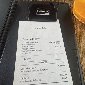 CreoLa - Forgot to charge for my iced tea and it is amazing! - Cajun/Creole Near Me - San Carlos, California