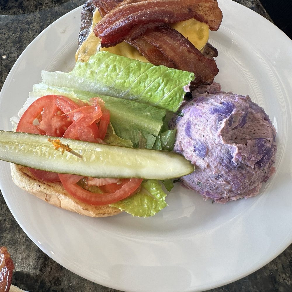 Menehune Grille - Burger with fries and potato salad - Venues & Event Spaces Near Me - Honolulu, Hawaii Menehune Grille - Burger with fries and potato salad - Venues & Event Spaces Near Me - Honolulu, Hawaii