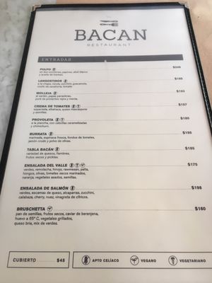 Menu photo 4 Bacan Buenos Aires, C