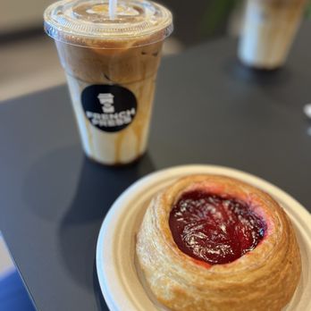 French Press - Strawberry danish and ice caramel macchiato - Coffee & Tea Near Me - Bethesda, Maryland