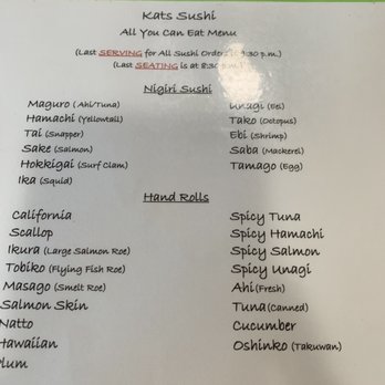 Kats Sushi - Sushi Bars Near Me - Honolulu, Hawaii