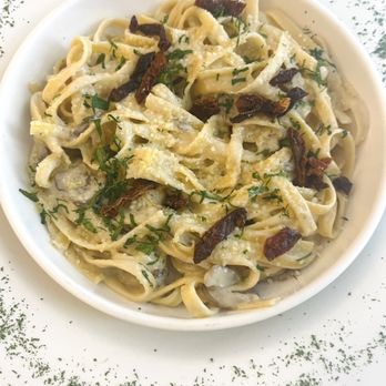 White Olive - Lobster Pasta, mushrooms - Mediterranean Near Me - New York, New York White Olive - Lobster Pasta, mushrooms - Mediterranean Near Me - New York, New York