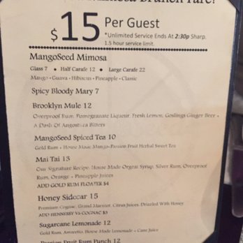 MangoSeed Restaurant - Unlimited Mimosa Brunch Menu - Caribbean Near Me - Brooklyn, New York MangoSeed Restaurant - Unlimited Mimosa Brunch Menu - Caribbean Near Me - Brooklyn, New York