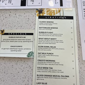 Crack'D Brunch - Drink menu - Breakfast & Brunch Near Me - New Orleans, Louisiana