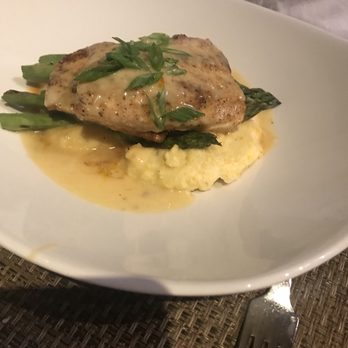 Cola's - Tonight's special: Mahi Mahi with asparagus over cheese grits - New American Near Me - Columbia, South Carolina Cola's - Tonight's special: Mahi Mahi with asparagus over cheese grits - New American Near Me - Columbia, South Carolina