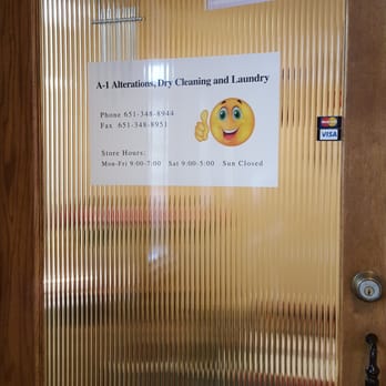 A-1 Alterations, Dry cleaning and Laundry - After entering the building, turn left. . This is their entrance. - Sewing & Alterations Near Me - Little Canada, Minnesota A-1 Alterations, Dry cleaning and Laundry - After entering the building, turn left. . This is their entrance. - Sewing & Alterations Near Me - Little Canada, Minnesota