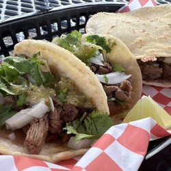 La Bamba - Carne asada tacos & asada mulita (minus avo). Handmade tortillas cannot be beat!
