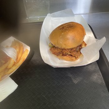 The Ballfields Cafe - Chicken sandwich w/ pickles - Salad Near Me - New York, New York The Ballfields Cafe - Chicken sandwich w/ pickles - Salad Near Me - New York, New York