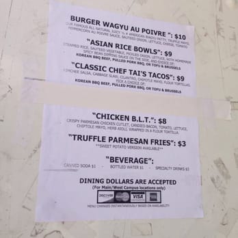 Chef Tai's Mobile Bistro - September 2014 A&M Campus menu - Asian Fusion Near Me - College Station, Texas