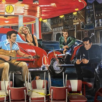 Blackwell's Corner - Mural in the cafe - Gas Stations Near Me - Lost Hills, California