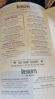 Menu photo 2 Hennessey's Tavern Laguna Beach, CA Menu photo 2 Hennessey's Tavern Laguna Beach, CA
