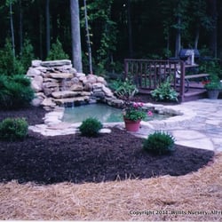 Willits Nursery - Water fall, pool, landscaping, and natural stone patio in a residential back yard in Pataskala.