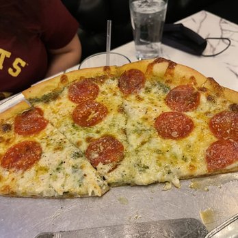 Patxi’s Pizza - Ricotta and pesto pizza with pep - Pizza Near Me - Porter Ranch, California Patxi’s Pizza - Ricotta and pesto pizza with pep - Pizza Near Me - Porter Ranch, California