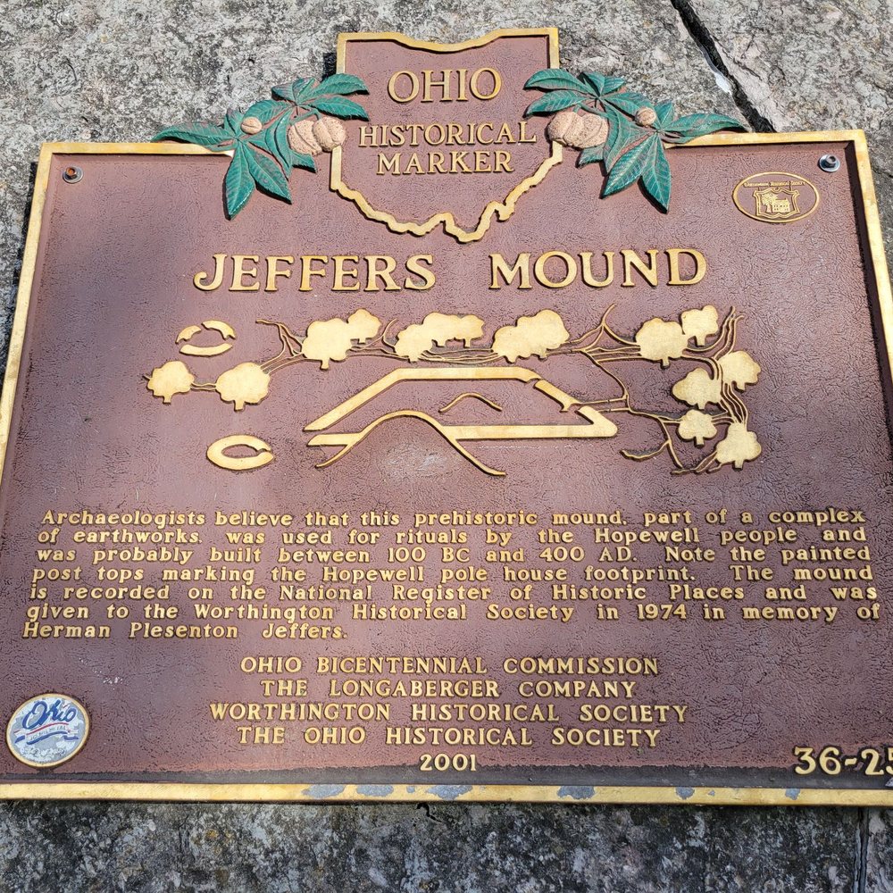 Jeffers Mound - Close up of plaque - Landmarks & Historical Buildings Near Me Jeffers Mound - Close up of plaque - Landmarks & Historical Buildings Near Me