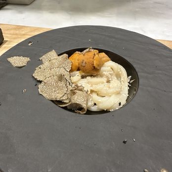 OmG Omakase by Gino - Udon with uni and Spanish white truffle - Sushi Bars Near Me - Santa Ana, California