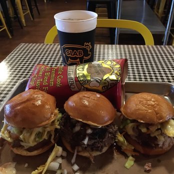Stack City BBQ & Beer - Slider Trio - Notorious PIG, Texas OG and Chicken WA - Barbeque Near Me - Austin, Texas