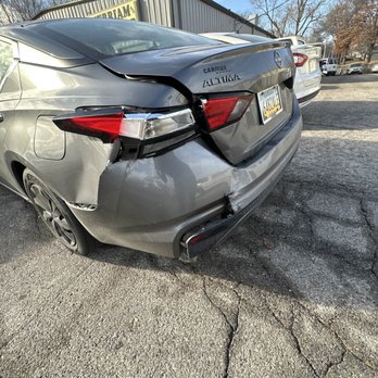 Merriam Body Shop - Rear End damage 2024 Altima - Auto Repair Near Me - Shawnee, Kansas Merriam Body Shop - Rear End damage 2024 Altima - Auto Repair Near Me - Shawnee, Kansas