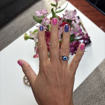 Modern Nails - Featuring evil eye and pearls - Nail Salons Near Me - Tampa, Florida