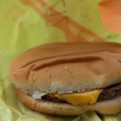 McDonald's - Cheeseburger with "just cheese and ketchup"
