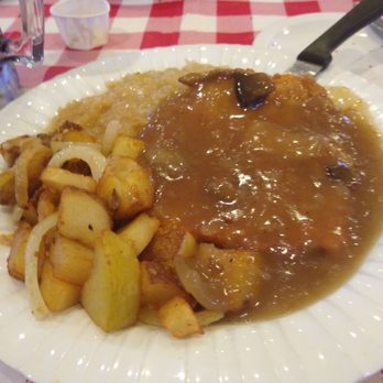 Little Germany - Jaeger schnitzel, sauerkraut, potatoes. - German Near Me - Fort Worth, Texas Little Germany - Jaeger schnitzel, sauerkraut, potatoes. - German Near Me - Fort Worth, Texas