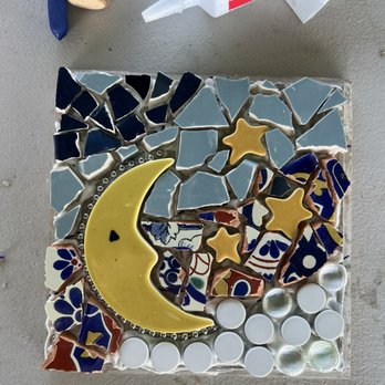 The Orange Show - Finished Mosaic piece, still needs grout - Museums Near Me - Houston, Texas The Orange Show - Finished Mosaic piece, still needs grout - Museums Near Me - Houston, Texas