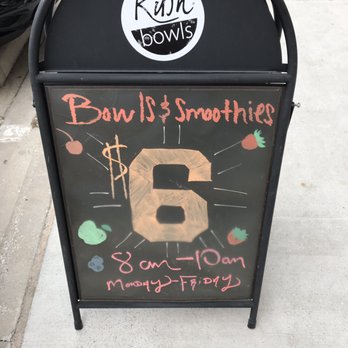Rush Bowls - Good deal! These are usually $7.25 or $8.25 - Juice Bars & Smoothies Near Me - Dallas, Texas Rush Bowls - Good deal! These are usually $7.25 or $8.25 - Juice Bars & Smoothies Near Me - Dallas, Texas