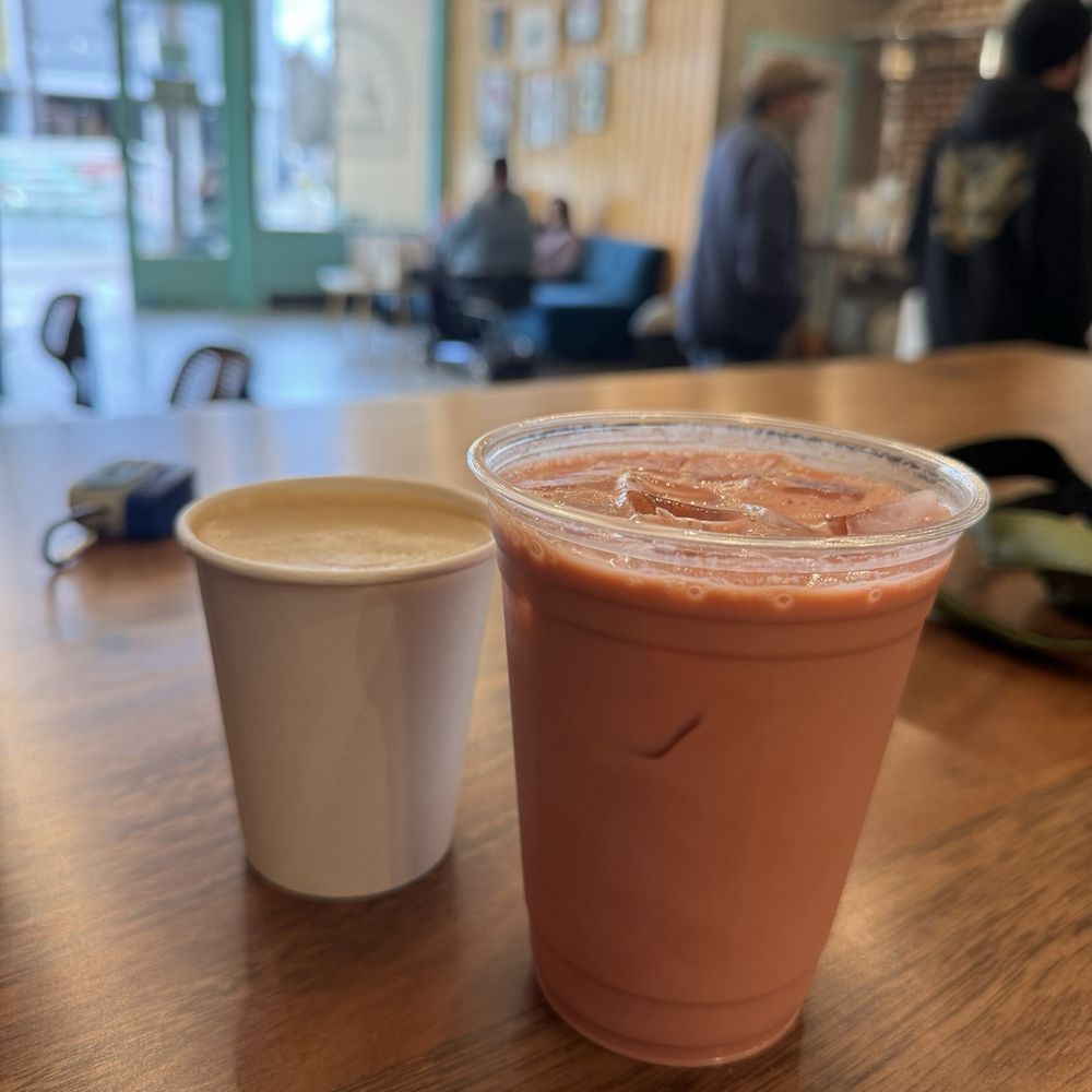 Kaapicat Cafe - Kaapi, Iced Latte with Rose Syrup - Cafes Near Me - Ventura, California Kaapicat Cafe - Kaapi, Iced Latte with Rose Syrup - Cafes Near Me - Ventura, California