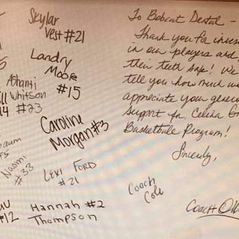 Bobcat Dental - Many thanks from Bobcat Lady's basketball team - Endodontists Near Me - Celina, Texas Bobcat Dental - Many thanks from Bobcat Lady's basketball team - Endodontists Near Me - Celina, Texas