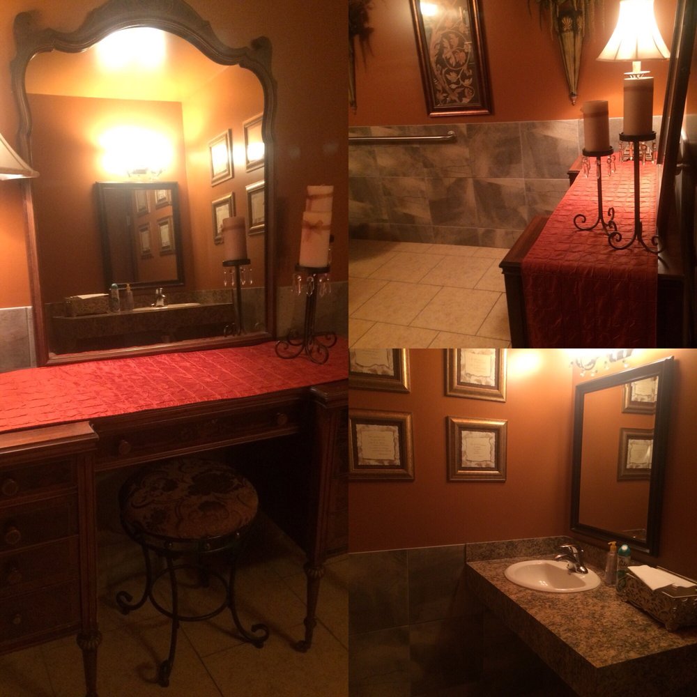 The bathroom is gorgeous. The bathroom is gorgeous.