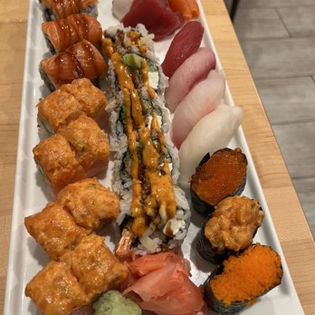 eSushi - Godzilla Rolls Super salmon(8pcs) Sakura Roll - Japanese Near Me - Mt Prospect, Illinois eSushi - Godzilla Rolls Super salmon(8pcs) Sakura Roll - Japanese Near Me - Mt Prospect, Illinois