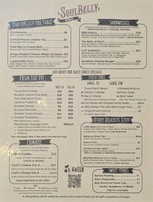 Menu photo 7 Soulbelly BBQ Las Vegas, NV