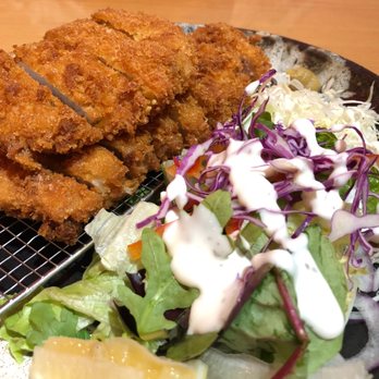 Chiba ken - Pork Cutlet Teishoku with green salad - Sushi Bars Near Me - Honolulu, Hawaii
