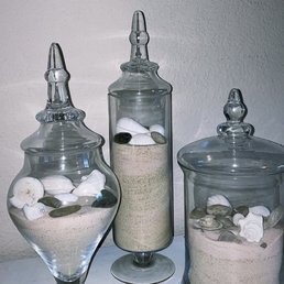 Shell & sand jars.