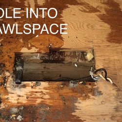 Hole under dishwasher