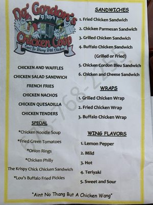 Menu photo 4 Da’Gordon’s Chicken Coop Union City, GA