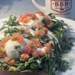 Avacado toast with a poached egg
