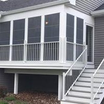 JC Builders - a screened porch with stairs - General Contractors Near Me - Janesville, Wisconsin