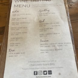 Wine Tasting Menu