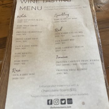 The Hare Wine - Wine Tasting Menu - Wineries Near Me - Niagara-on-the-Lake, Ontario