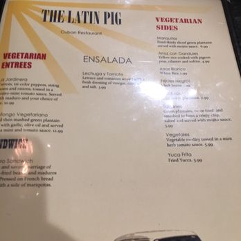 The Latin Pig Cuban Restaurant - Menu - Cuban Near Me - Plano, Texas
