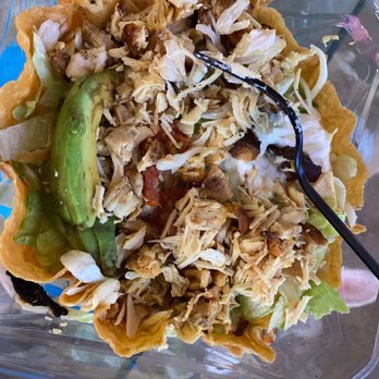 El Pollo Loco - Chicken is cut in really tiny strips. - Mexican Near Me - Whittier, California