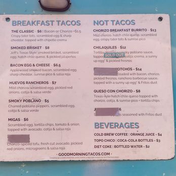 Good Morning Breakfast Tacos - (8/24/25) - Tacos Near Me