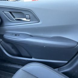Once he'd patched that small hole in my door vinyl it was totally invisible.