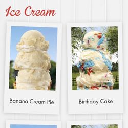 Handel's Homemade Ice Cream - Indio - Banana  Cream pie , Birthday  Cake, Black Cherry , Black Raspberry!  Quite Lovely !