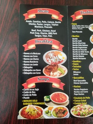 Menu photo 5 Tacos Michoacan Reseda, CA