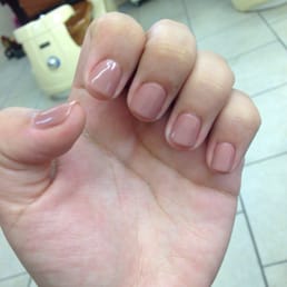 Nude gel manicure